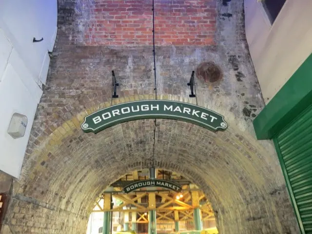 Borough Market Entrance in London England