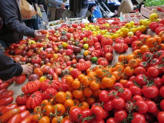 Tomatoes at Borough Market in London England