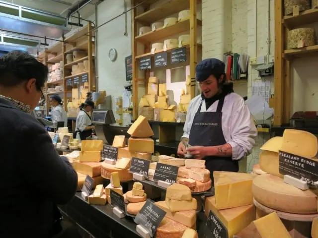 Cheese Counter at Neal's Yard Dairy in London England