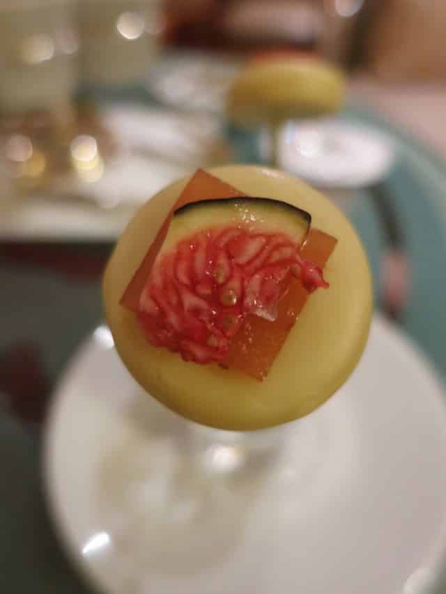 Foie Gras Lollipop at Maison Lameloise in Burgundy France