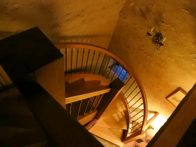 Stairway from Attic Bedroom at La Ruchotte in Burgundy France