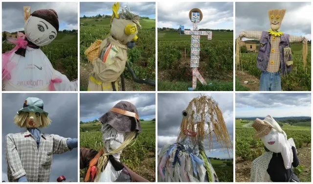 Scarecrows in the Field Beaujolais France