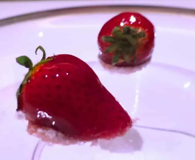 Glazed Strawberries at Florilege in Tokyo Japan
