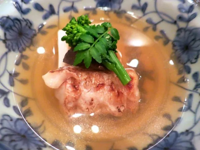 Pacific Cod at our Kaiseki Dinner in Kyoto Japan