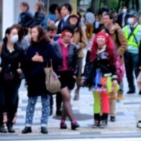 Colorful People in Tokyo Japan