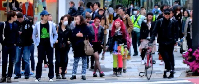Colorful People in Tokyo Japan