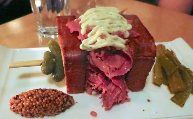 Tongue on Brioche at the Black Hoof in Toronto Canada