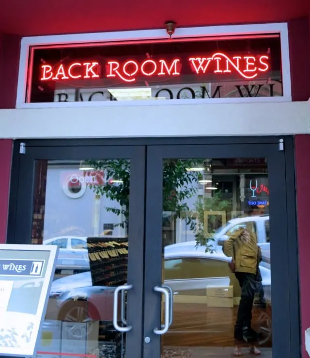 Back Room Wines in Napa Valley
