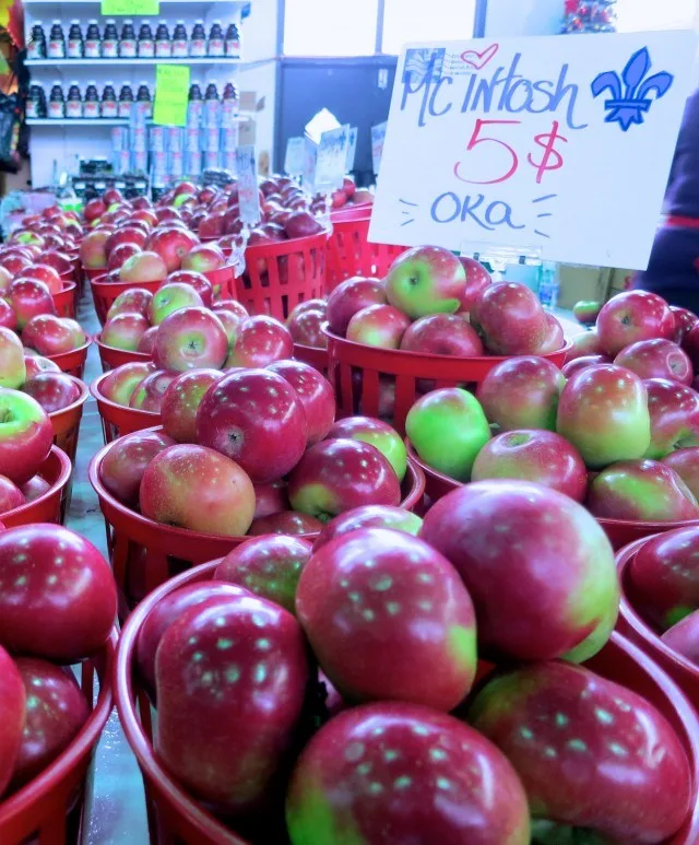 Apples at Jean-Talon in Montreal Canada