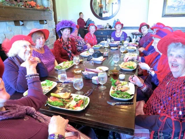 Red Hat Society at Hotel Hershey's Harvest