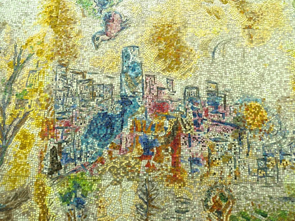 Four Seasons Mosaic by Marc Chagall in Downtown Chicago 