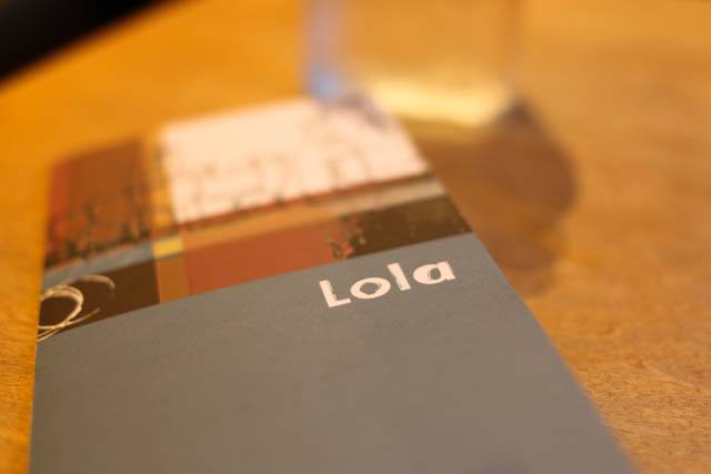 Menu at Lola in Seattle Washington
