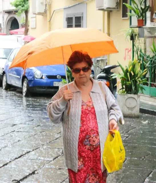 Italian Grandmother in Naples Italy