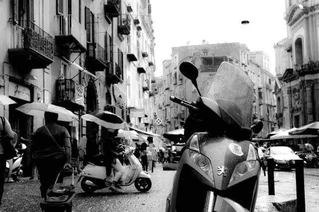 Motorcycle in Naples Italy