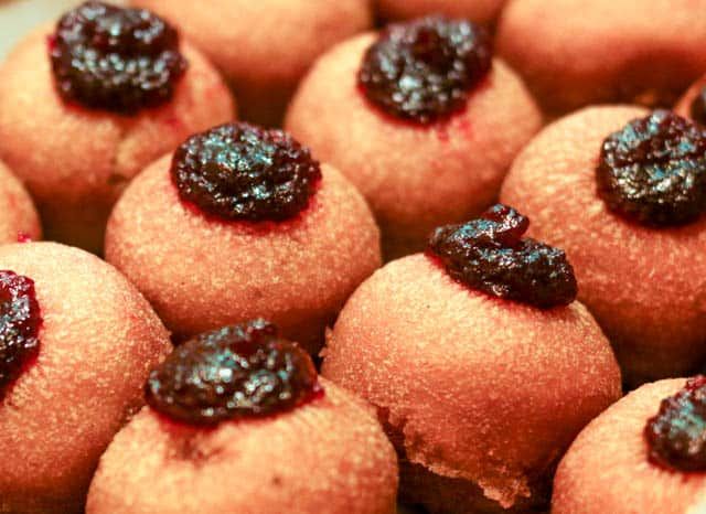 Honey-Dipped Chanukah Mini Donuts with Raspberry Jam Federal Donuts Philadelphia