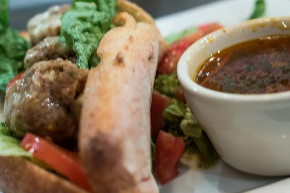 Mexican Meatball Sandwich at Parish Cafe and Bar in Boston Massachusetts 