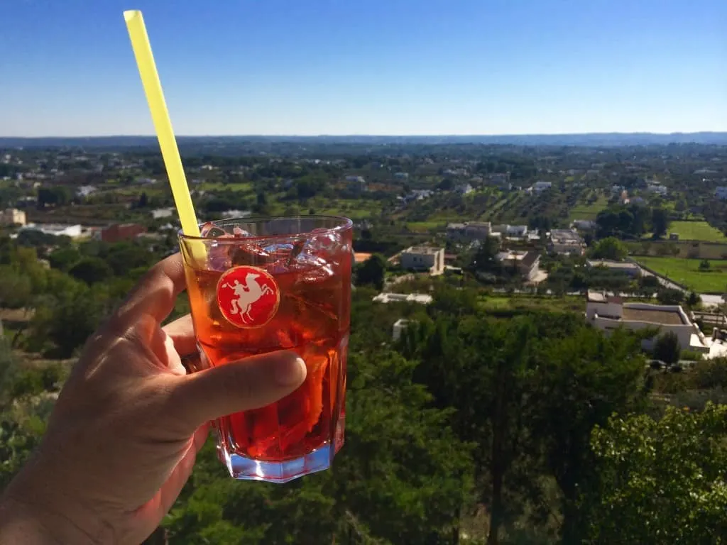 Negroni with a View in Puglia Italy