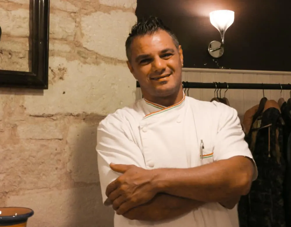 Chef Stefano Colucci at Osteria del Coco Pazzo in Puglia Italy