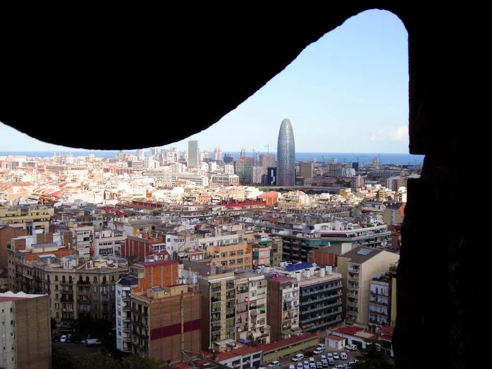 View from Sagrada Familia in Barcelona Spain