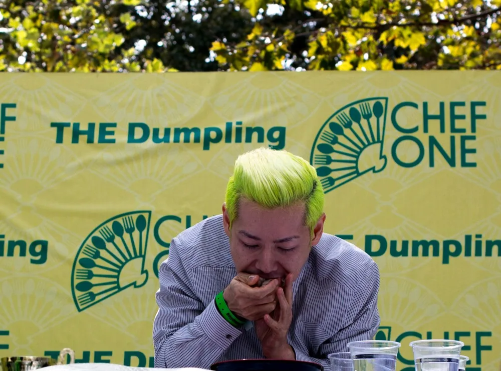 Takera Kobayashi at the NYC Dumpling Festival
