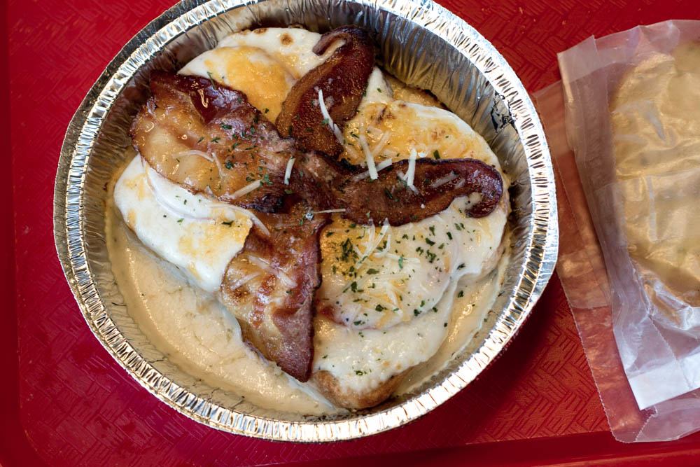 Grilled Kentucky Hot Brown at Gibby's in Frankfort Kentucky