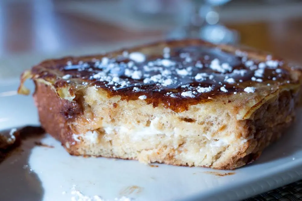 Salted Caramel French Toast at Youngberg Hill in Willamette Valley Oregon