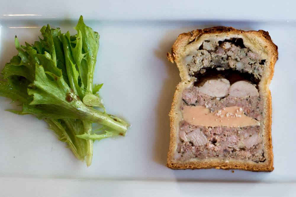 Pate with Foie Gras and Sweetbreads at Daniel et Denise in Lyon France