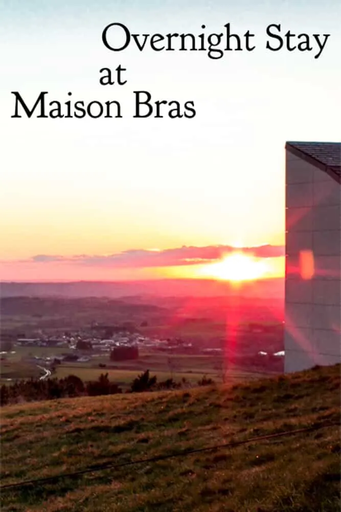 Pinterest image: image of Maison Bras with caption ‘Overnight Stay at Maison Bras’