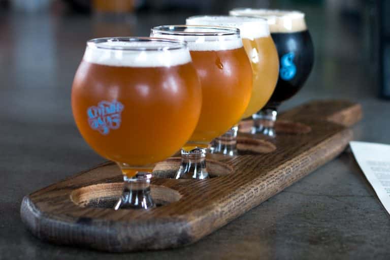 Beer Flight at Seventh Son Brewing in Columbus Ohio