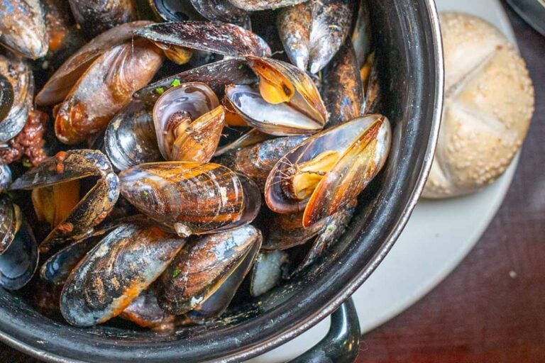 Mussels at Mourne Seafood Bar in Belfast Northern Ireland