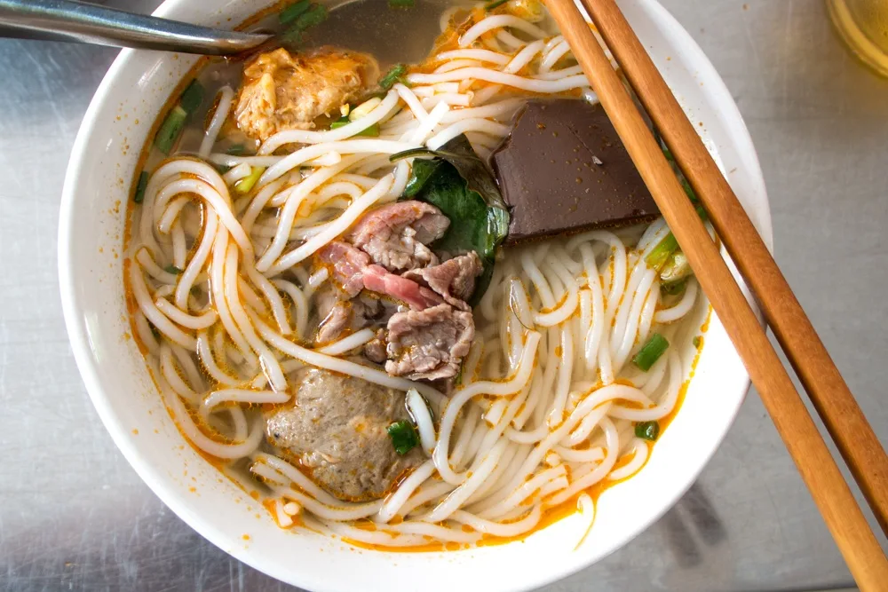 Bun Bo Hue - Spicy Noodle Soup in Vietnam