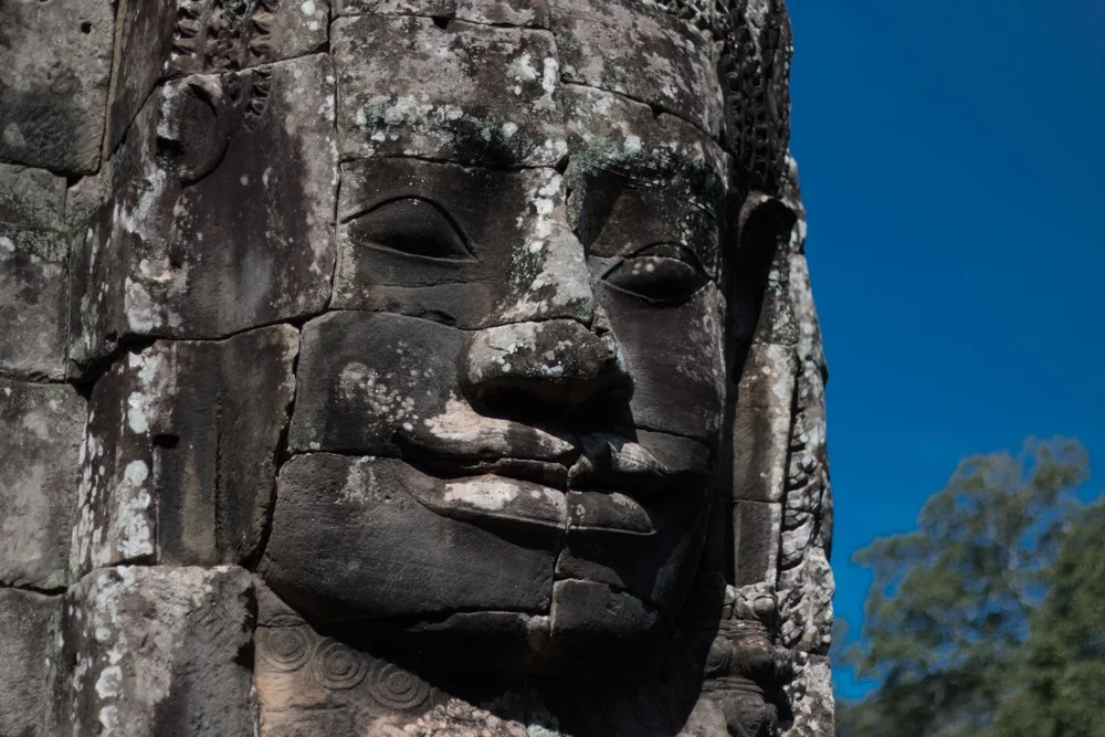 Bayon Temple Face in Siem Reap Cambodia