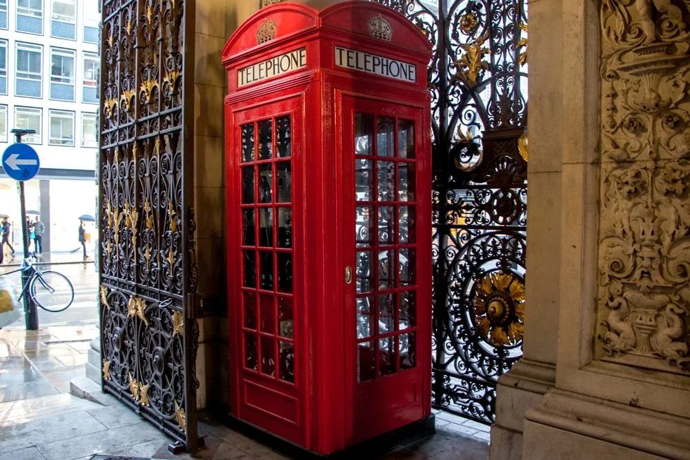 Iconic London Telephone Booth