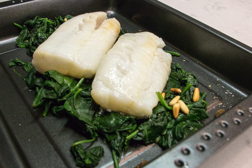 Cod with Catalan Style Spinach - Catalan Cooking Class in Girona Spain