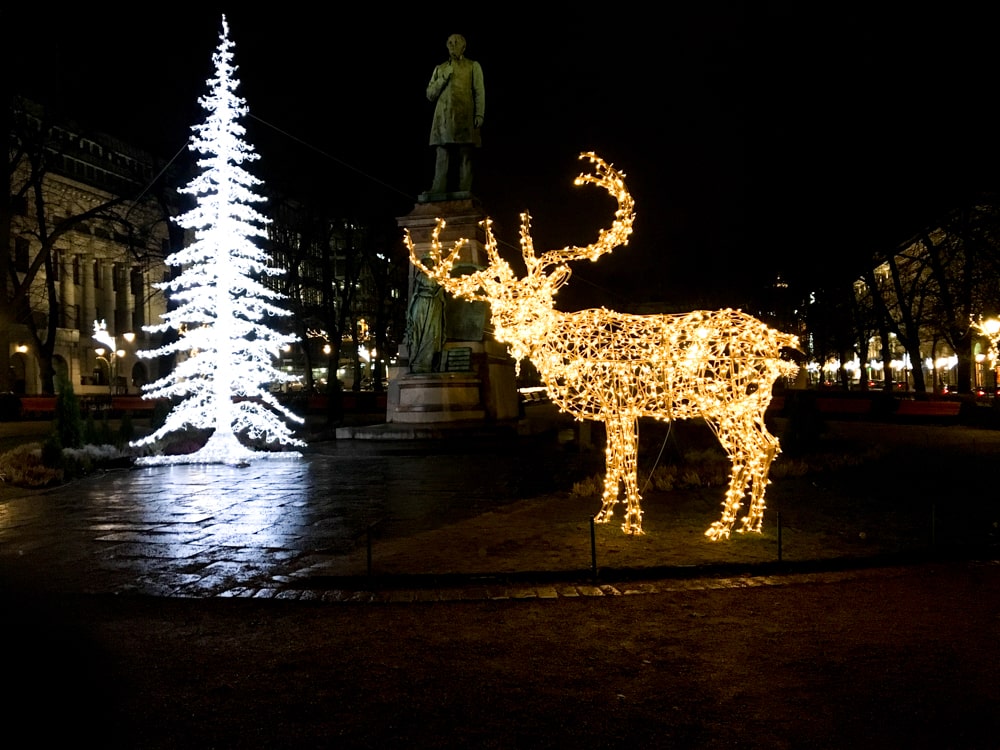 Helsinki Reindeer and Christmas Tree for a Helsinki Christmas
