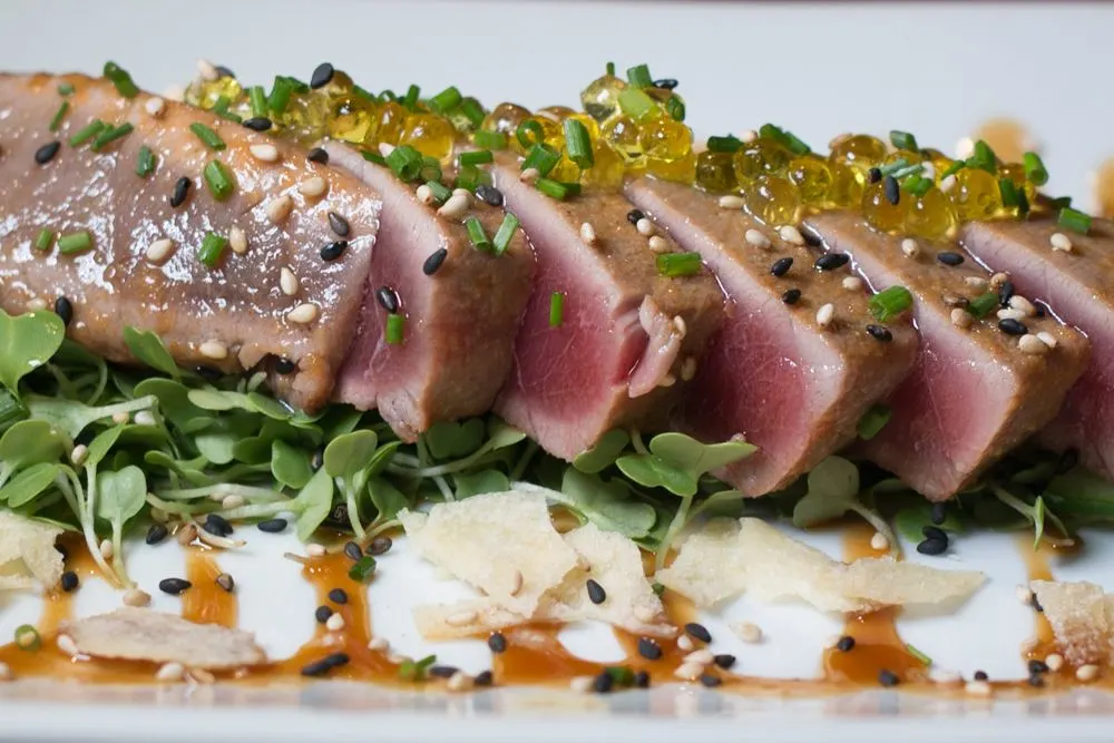 Seared Tuna - Where to Eat in Girona Spain - A Girona Food Guide