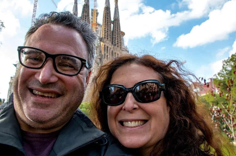 2foodtrippers at the Sagrada Familia in Barcelona Spain