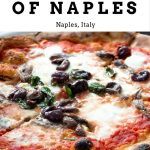 Pinterest image: image of pizza with caption reading 'Context Walking Tours, Flavors of Naples, Naples Italy'