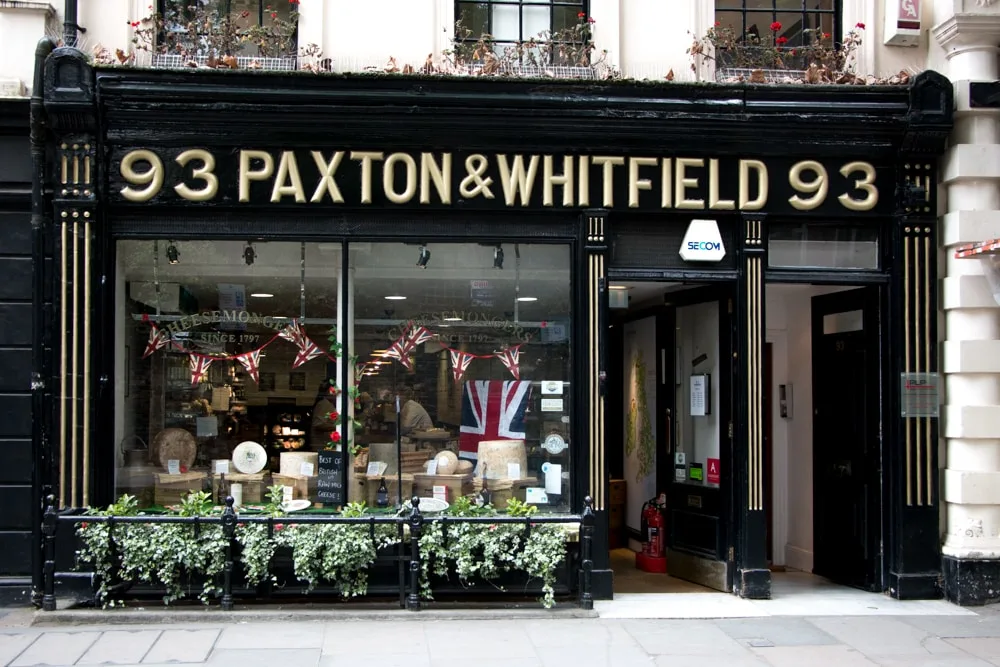 Paxton & Whitfield Cheese Shop - London Food Tour