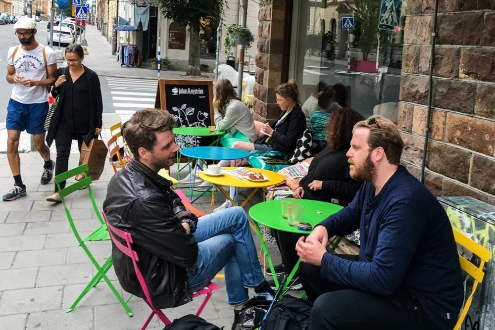 Outdoor Cafe in Stockholm Sweden