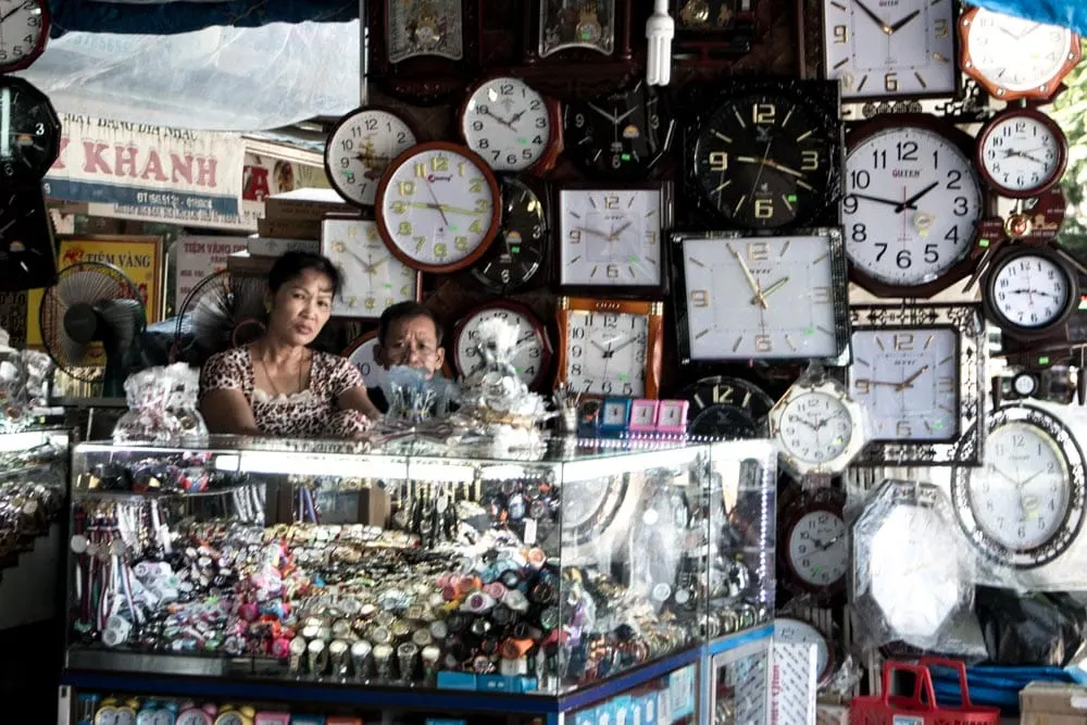 Clock Store in Hue Vietnam