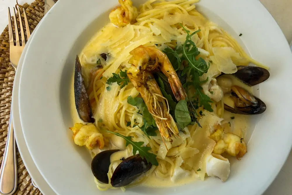 Seafood Linguine at Live Bait in Cape Town South Africa