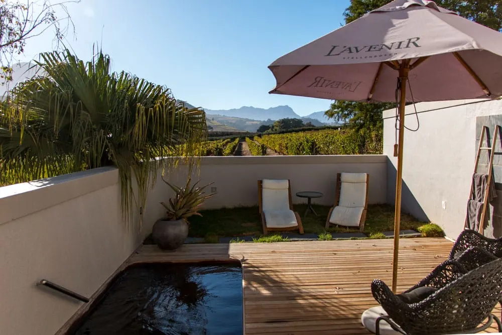 Private Pool at L'Avenir Estate in Stellenbosch South Africa