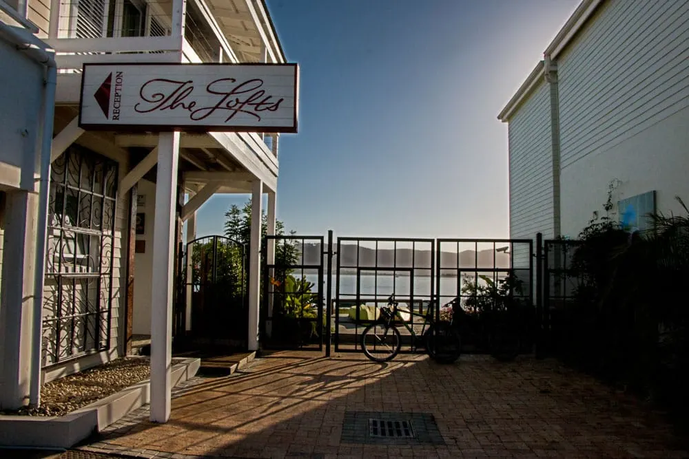 Hotel Entrance at The Lofts Boutique Hotel on Thesen Island in Knysna South Africa