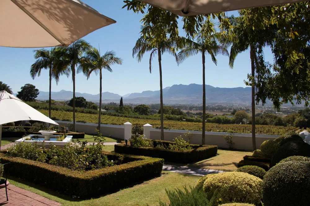 Grounds at the Grande Roche Hotel in Paarl South Africa