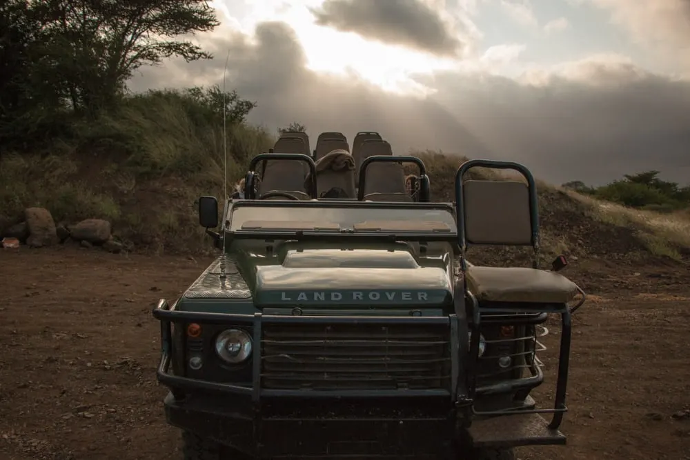 Land Rover at Thanda Safari in South Africa