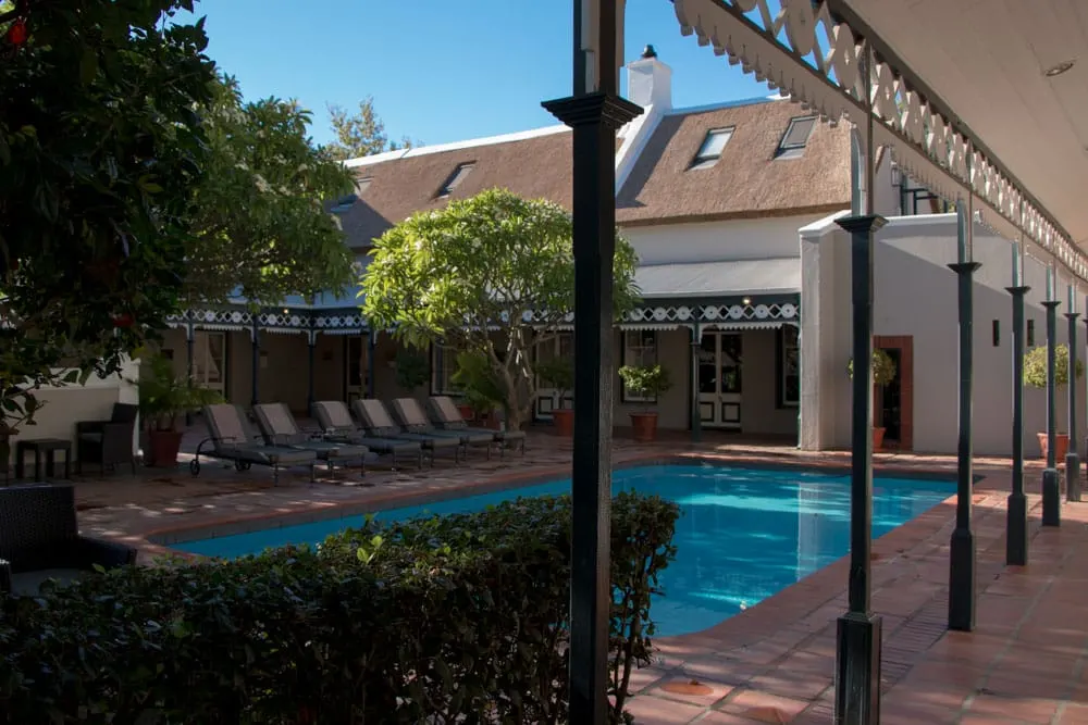 Pool at the Grande Roche Hotel in Paarl South Africa