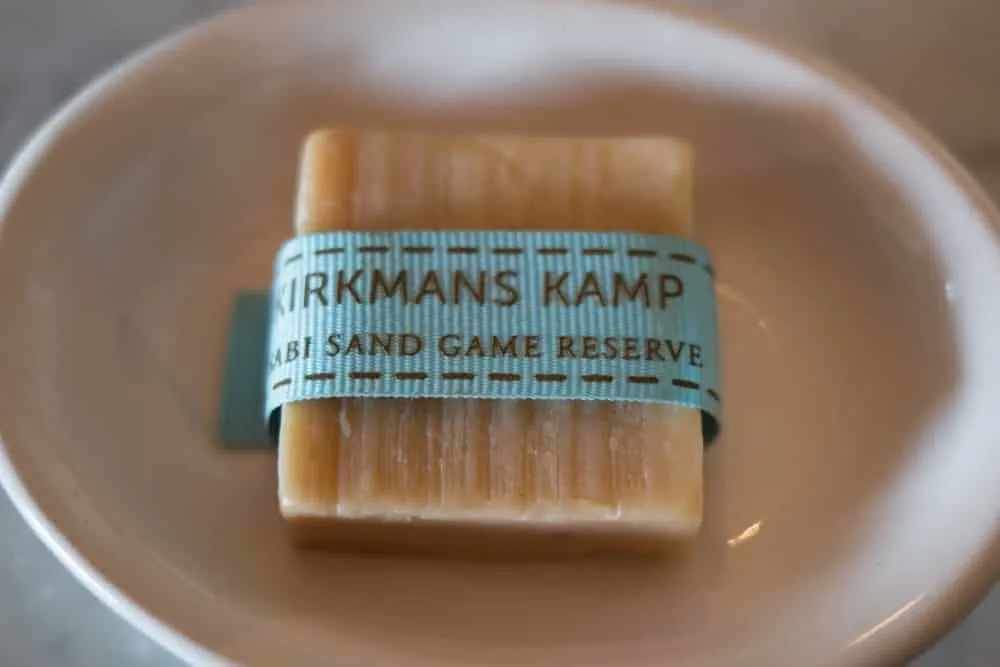 Luxury Soap at Kirkman's Kamp in South Africa