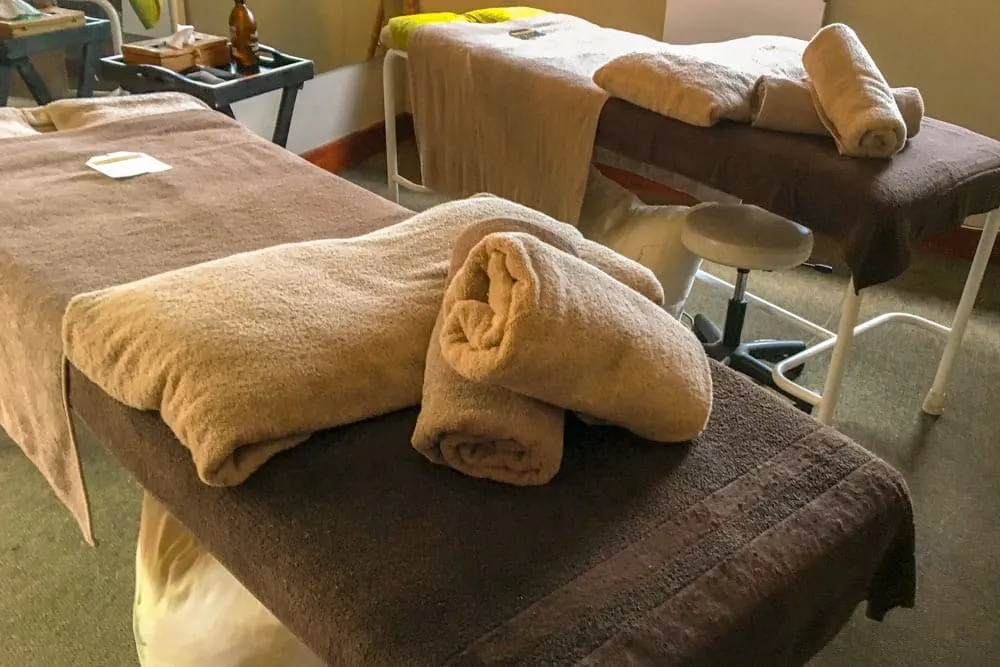 Massage Beds at Gwahumbe Game Lodge and Spa in South Africa