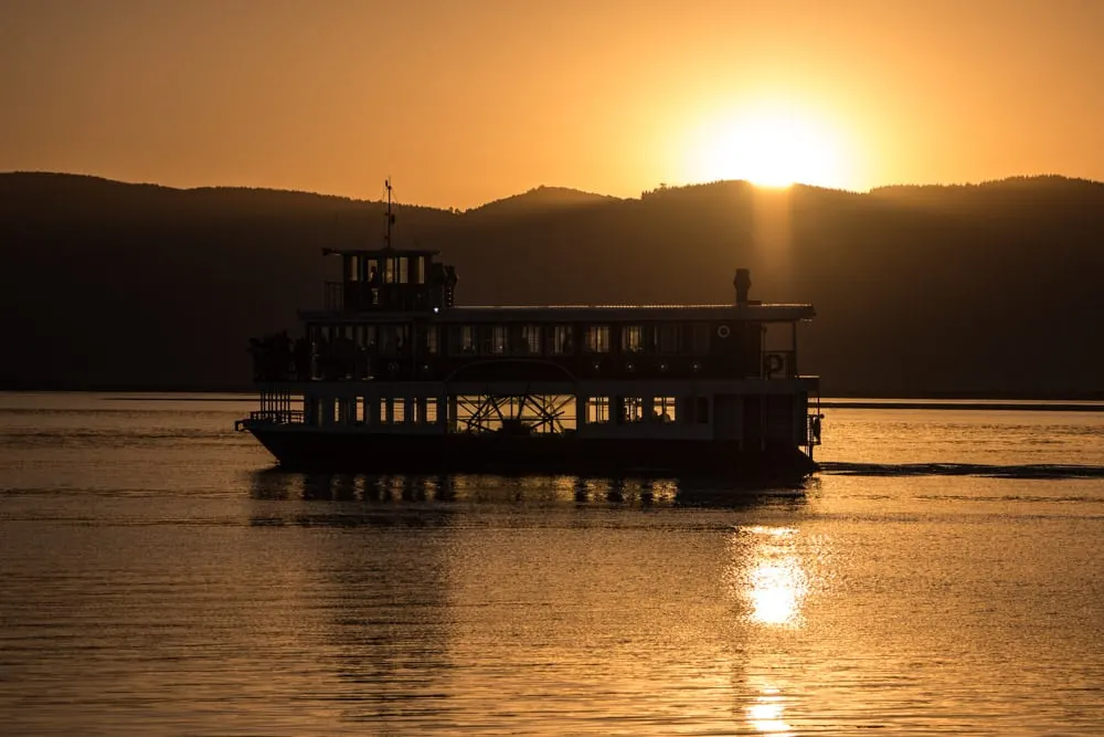 Barge at Sunset in Knysna South Africa